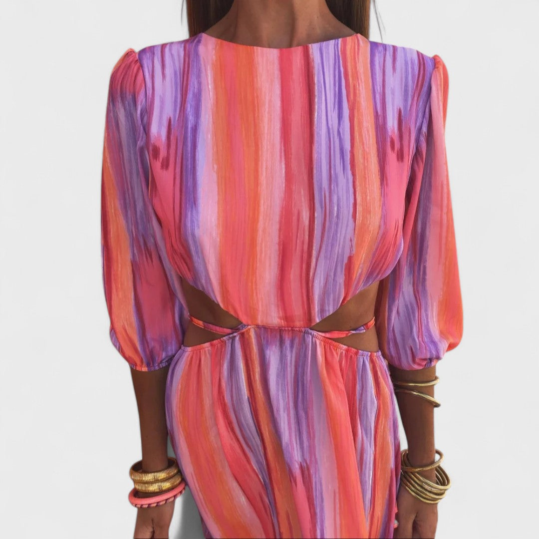 Wójcik™ - Elegancka sukienka z wycięciami